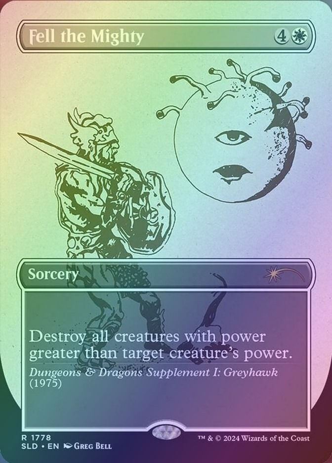 Fell the Mighty (SLD) (1778) / Borderless / Foil