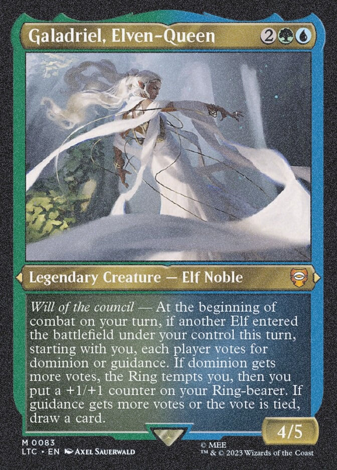 Display Token Galadriel, Elven-Queen (LTC) (83) / Foil Etched