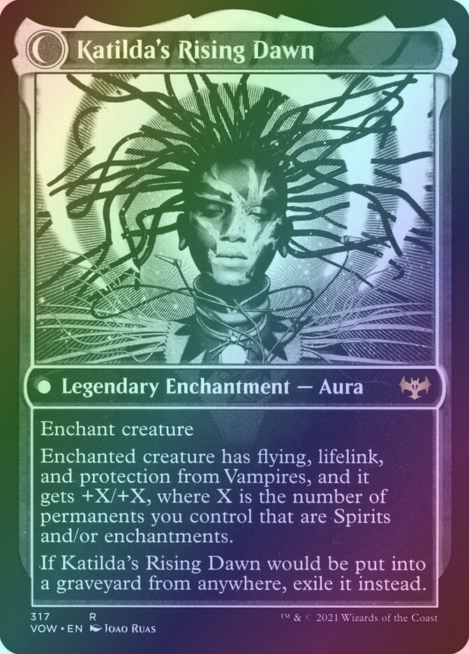 Katilda, Dawnhart Martyr // Katilda's Rising Dawn (VOW) (317) / Showcase / Foil — cara 2 de 2