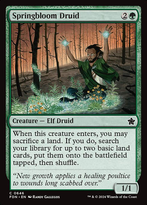 Springbloom Druid (FDN) (646) (Starter)