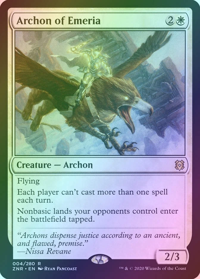 Archon of Emeria (ZNR) (4) / Foil