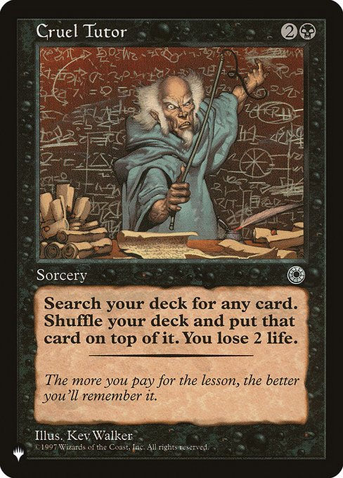 Cruel Tutor (PLST) (POR-87)