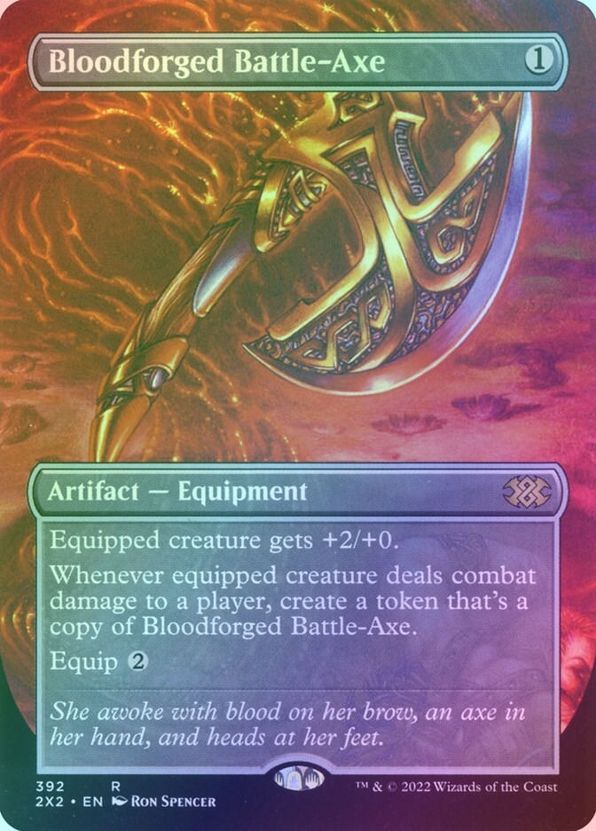 Bloodforged Battle-Axe (2X2) (392) / Borderless / Foil