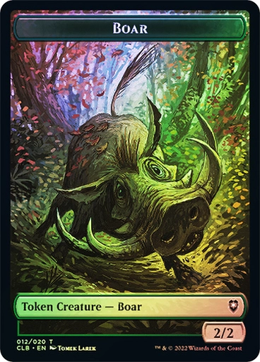 Boar // Treasure (Token CLB) / Foil — cara 1 de 2
