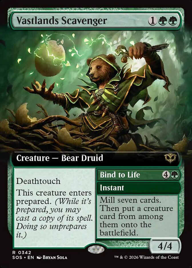 Vastlands Scavenger // Bind to Life (SOS) (342) / Extended Art