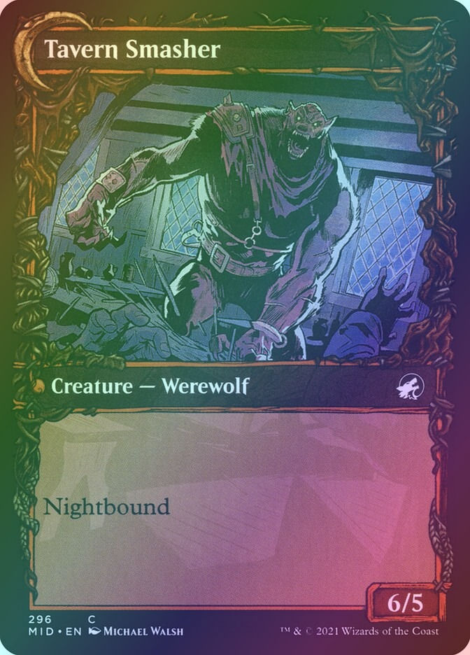 Tavern Ruffian // Tavern Smasher (MID) (296) / Showcase / Foil — cara 2 de 2