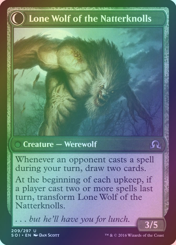 Hermit of the Natterknolls // Lone Wolf of the Natterknolls (SOI) (209) / Foil — cara 2 de 2