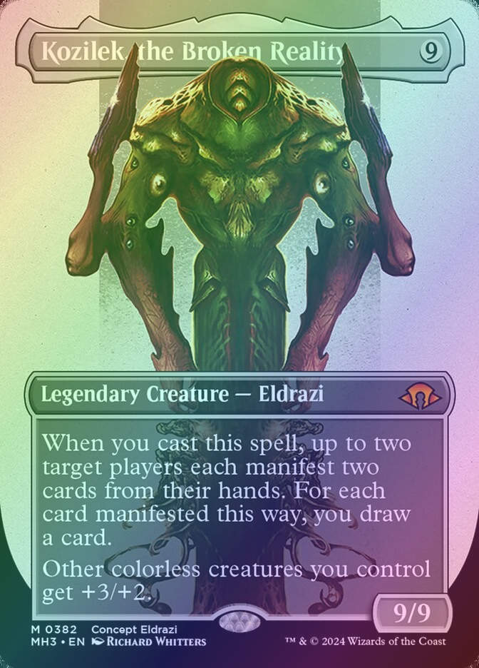 Kozilek, the Broken Reality (MH3) (382) / Borderless / Foil