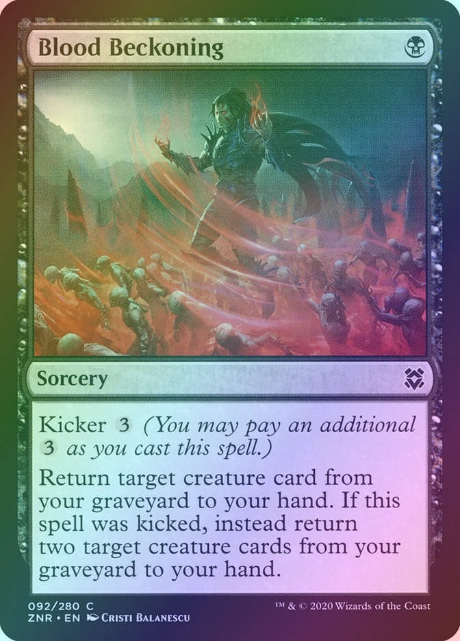 Blood Beckoning (ZNR) (92) / Foil