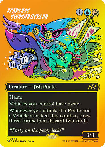 Fearless Swashbuckler (DFT) (545) / Borderless  / First Place Foil