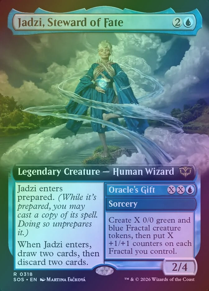 Jadzi, Steward of Fate // Oracle's Gift (SOS) (318) / Extended Art / Foil