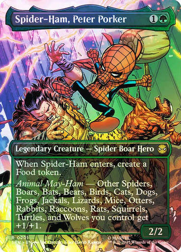 Spider-Ham, Peter Porker (SPM) (201) / Borderless / Foil