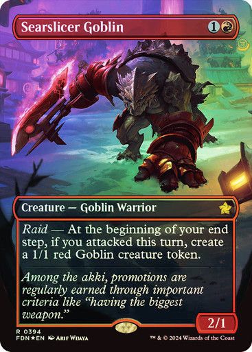 Searslicer Goblin (FDN) (394) / Mana Foil / Borderless