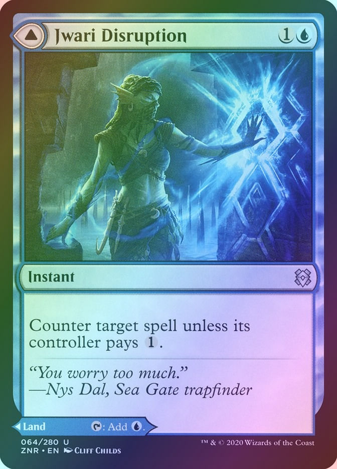 Jwari Disruption // Jwari Ruins (ZNR) (64) / Foil — cara 1 de 2