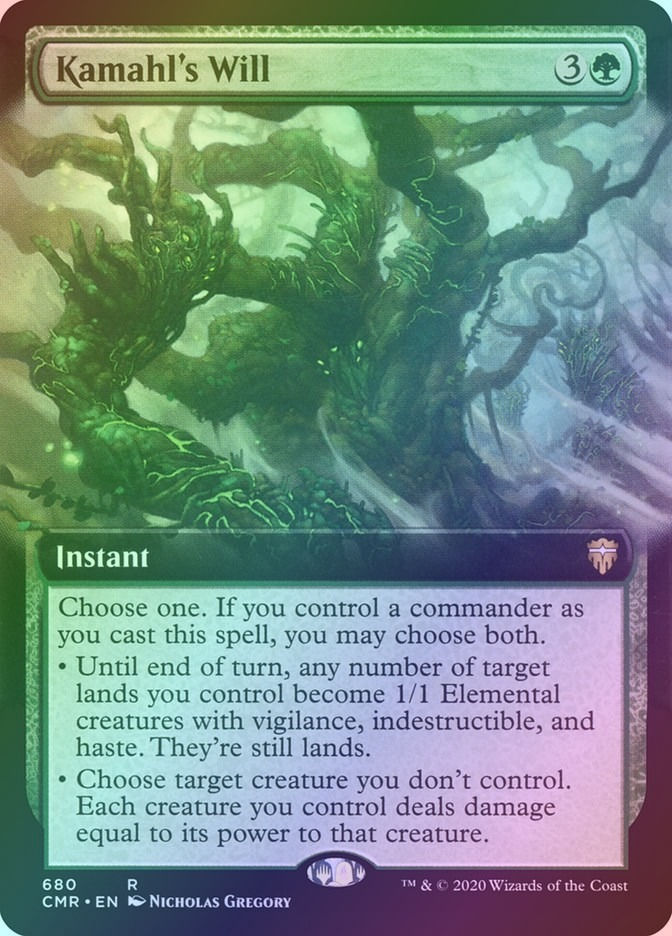 Kamahl's Will (CMR) (680) / Extended Art / Foil