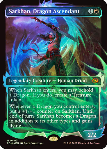 Sarkhan, Dragon Ascendant (TDM) (403) / Foil / Showcase Ghostfire (A) (EN)