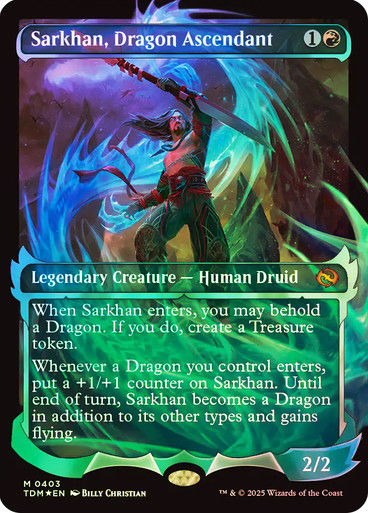 Sarkhan, Dragon Ascendant (TDM) (403) / Foil / Showcase Ghostfire (A) (EN)