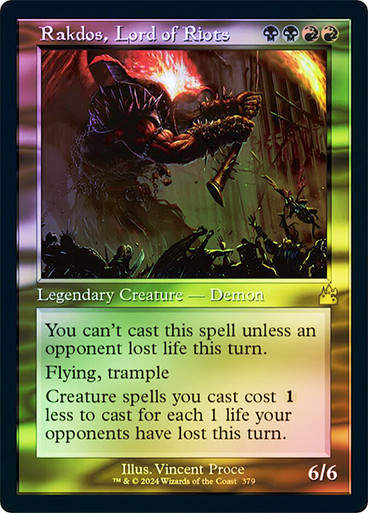 Rakdos, Lord of Riots (rvr) (379) / Retro / Foil