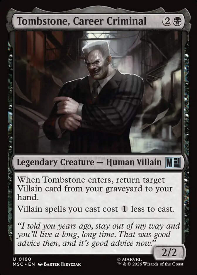 Tombstone, Career Criminal (MSC) (160)