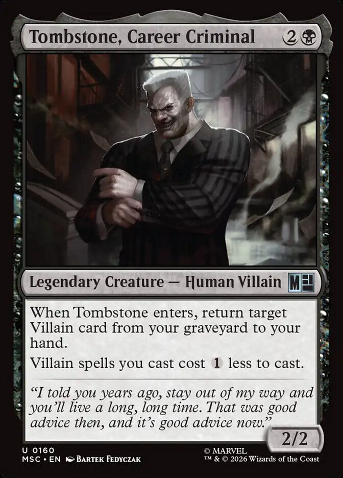 Tombstone, Career Criminal (MSC) (160)