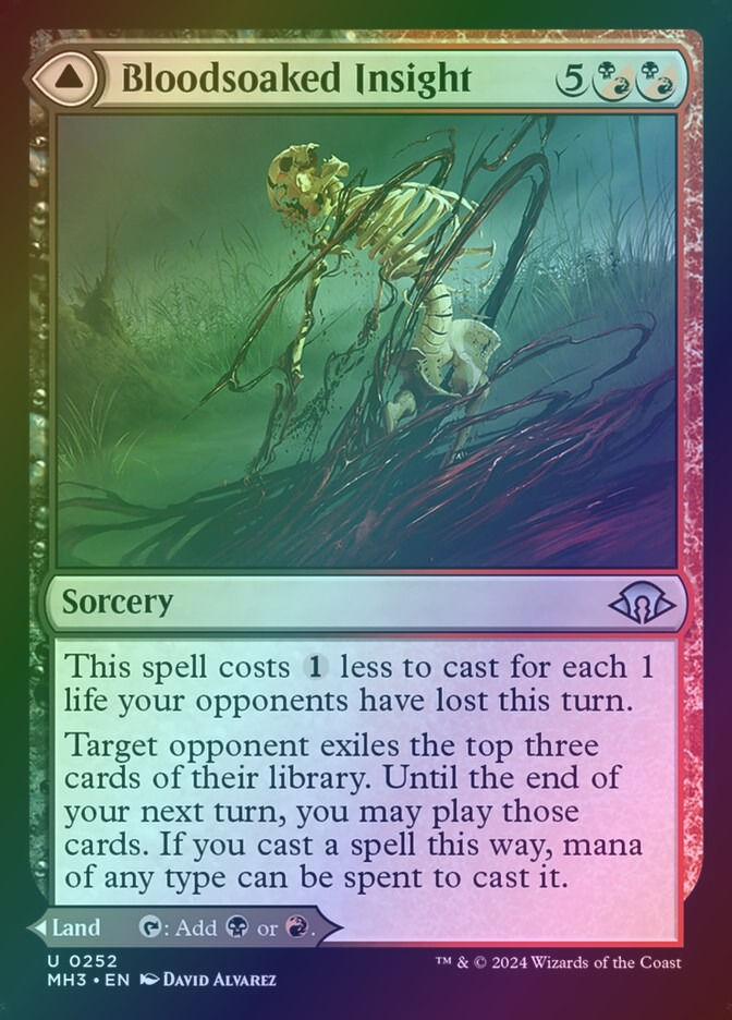 Bloodsoaked Insight // Sanguine Morass (MH3) (252) / Foil — cara 1 de 2