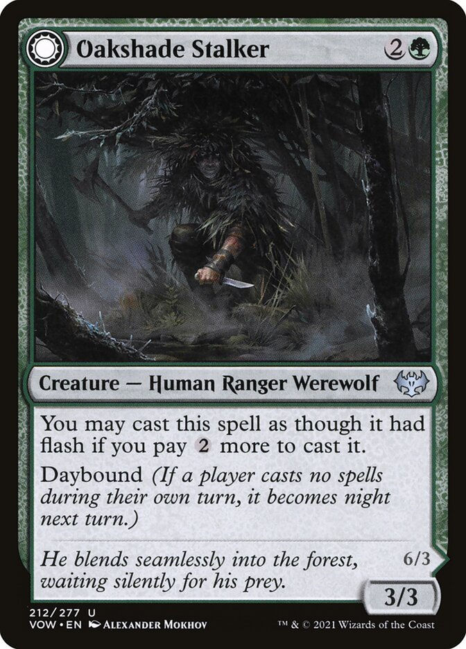 Oakshade Stalker // Moonlit Ambusher (VOW) (212) — cara 1 de 2