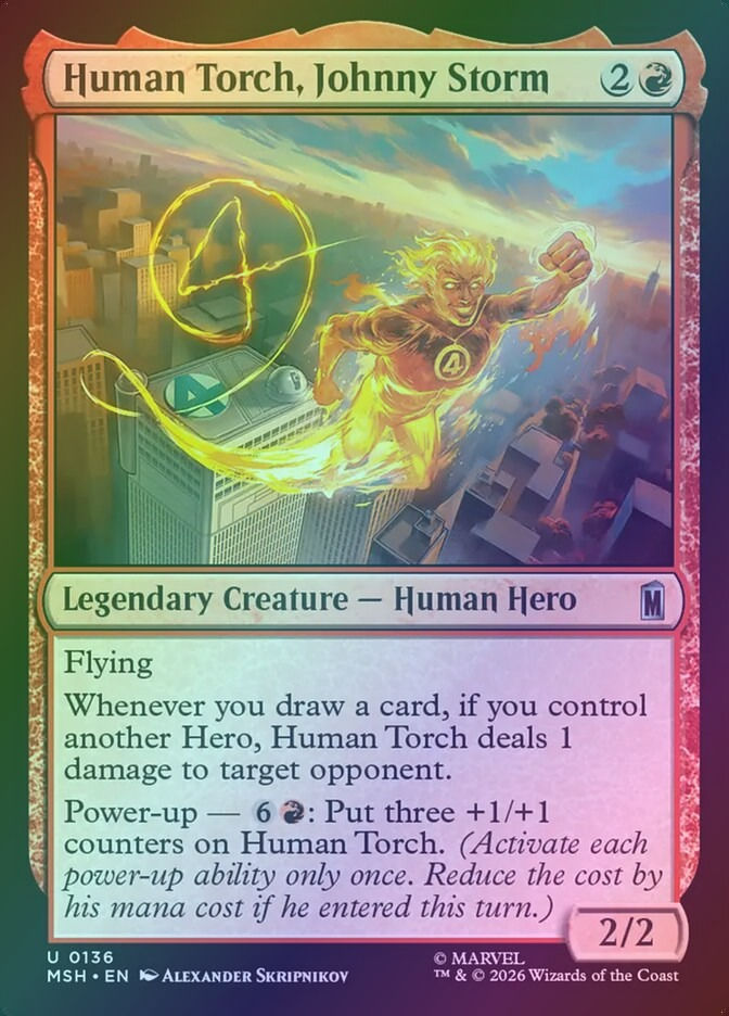 Human Torch, Johnny Storm (MSH) (136) / Foil