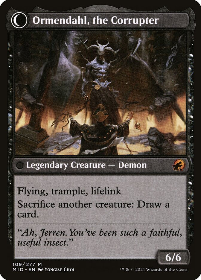 Jerren, Corrupted Bishop // Ormendahl, the Corrupter (MID) — cara 2 de 2