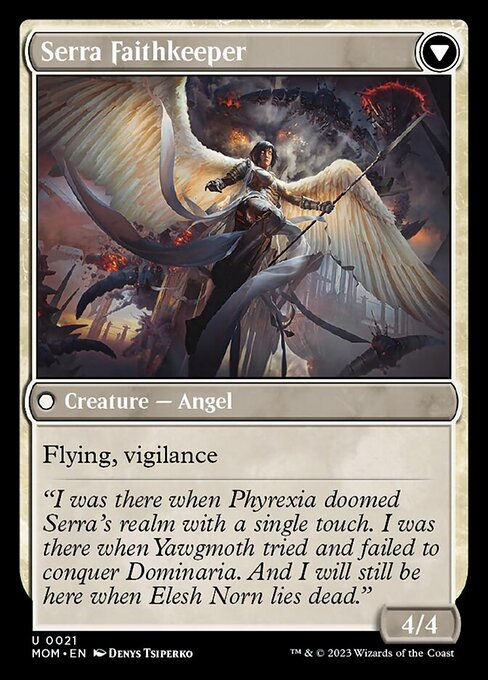 Invasion of Dominaria // Serra Faithkeeper (mom) — cara 2 de 2