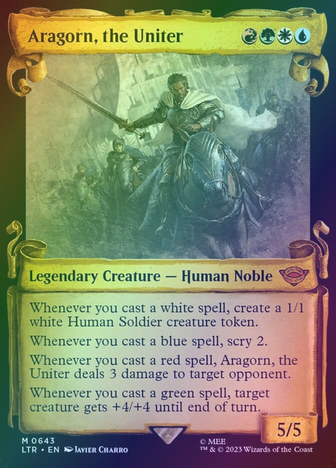 Aragorn, the Uniter (LTR) (643) / Showcase / Foil