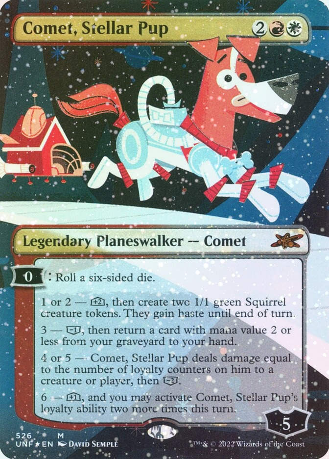 Comet, Stellar Pup (UNF) (526) / Borderless / Galaxy Foil