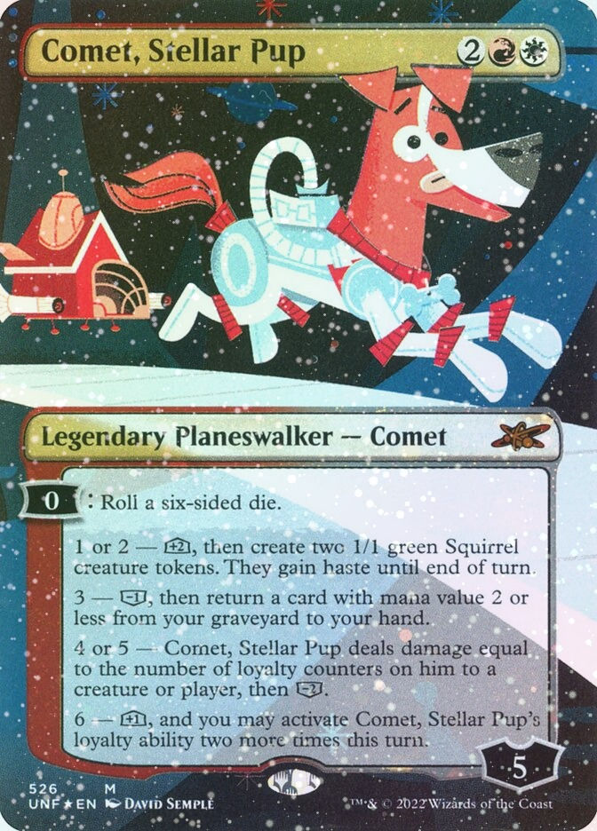 Comet, Stellar Pup (UNF) (526) / Borderless / Galaxy Foil
