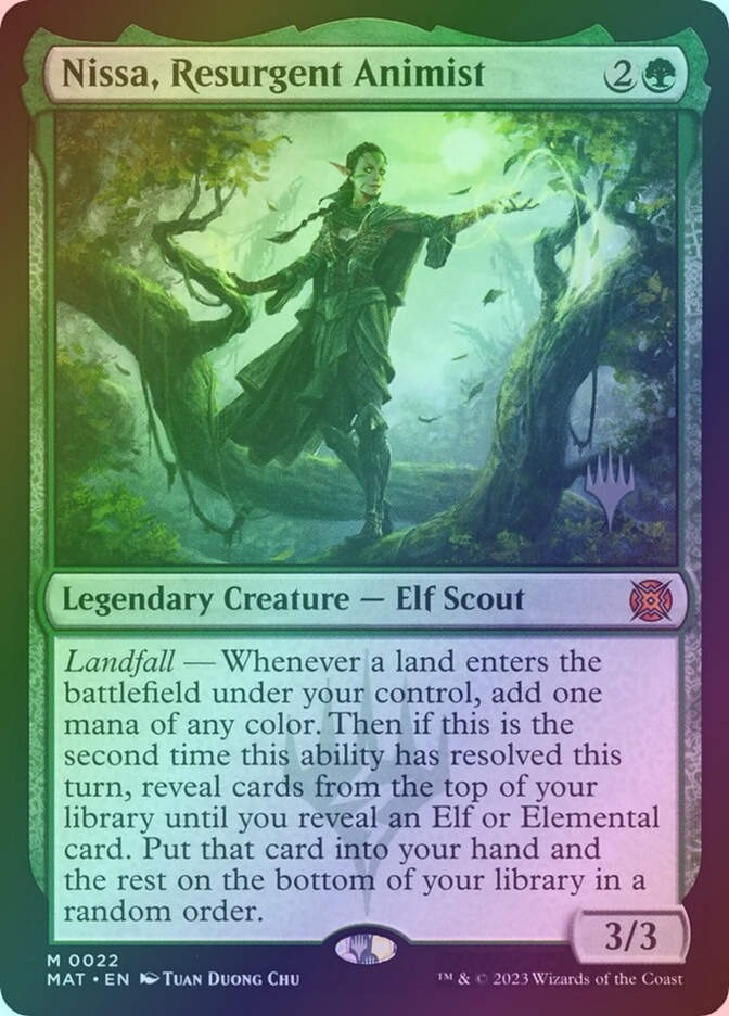 Nissa, Resurgent Animist (PMAT) (22p) / Foil