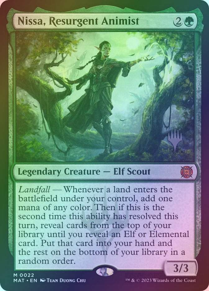 Nissa, Resurgent Animist (PMAT) (22p) / Foil
