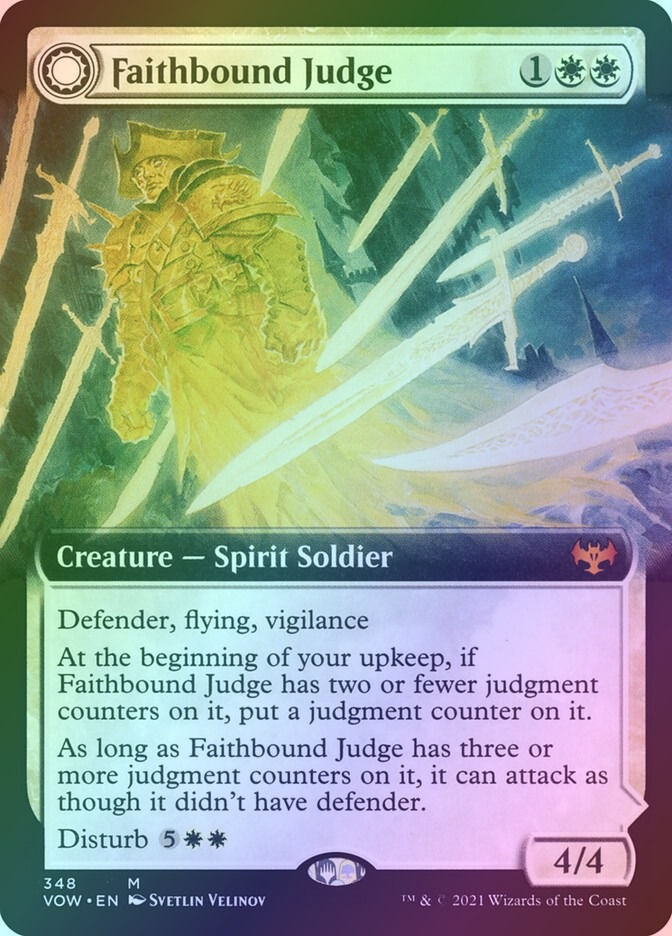 Faithbound Judge // Sinner's Judgment (VOW) (348) / Extended Art / Foil — cara 1 de 2
