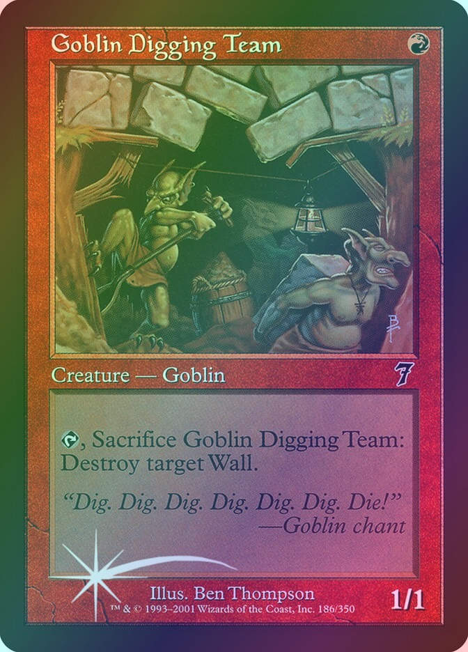 Goblin Digging Team (7ED) (186★) / Foil