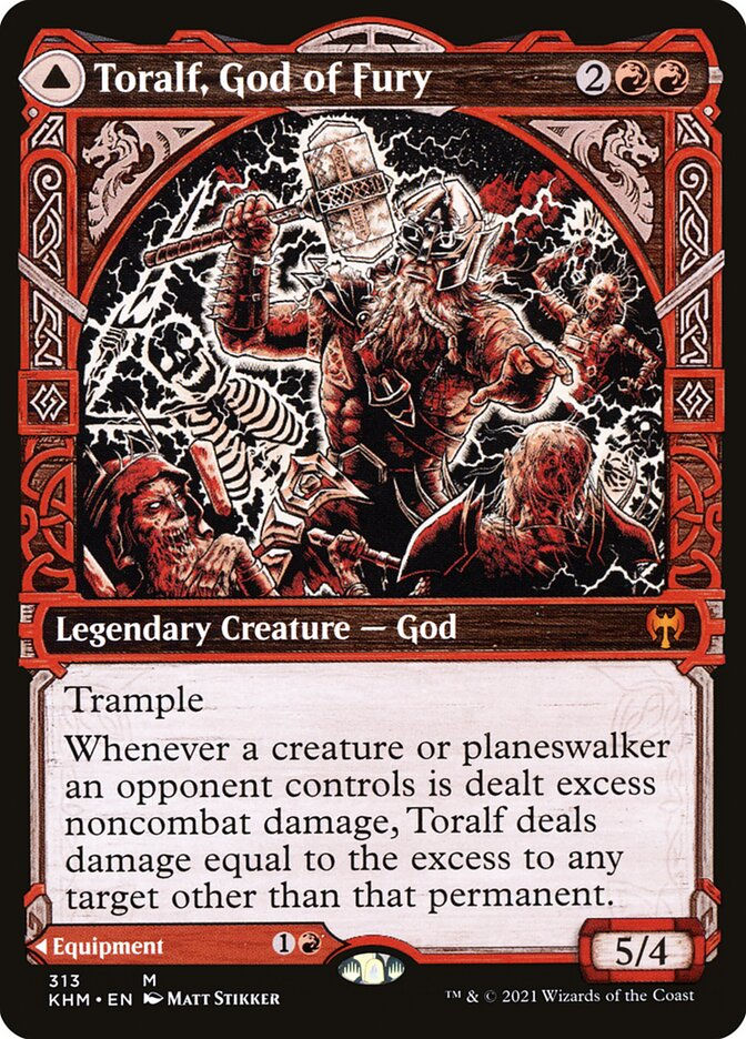Toralf, God of Fury // Toralf's Hammer (KHM) (313) / Showcase — cara 1 de 2