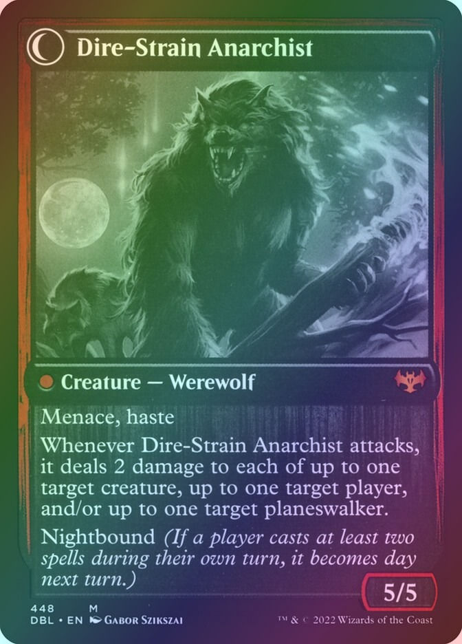 Volatile Arsonist // Dire-Strain Anarchist (DBL) (448) / Foil — cara 2 de 2