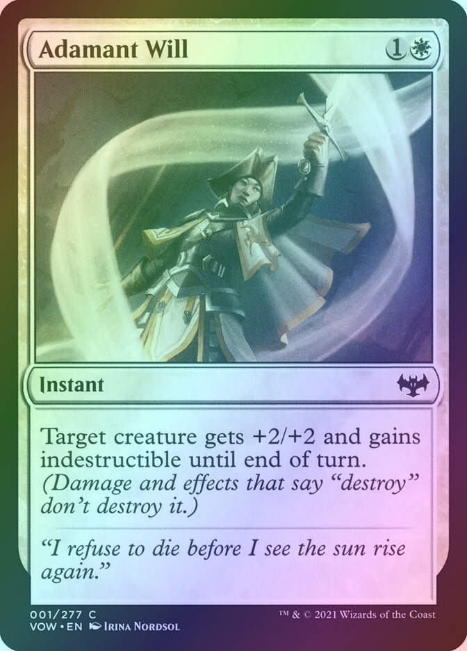 Adamant Will (VOW) (1) / Foil