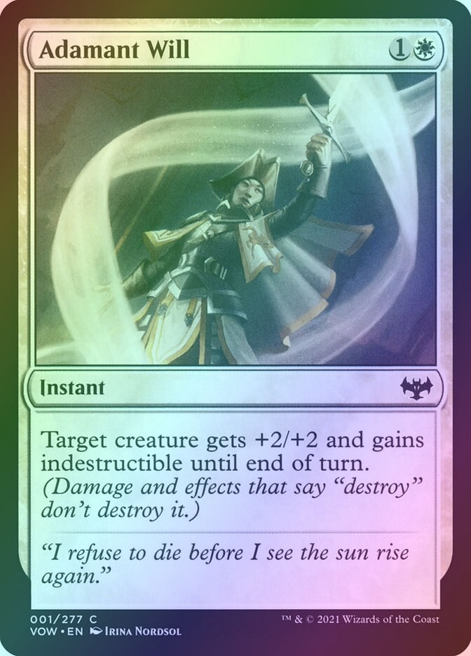 Adamant Will (VOW) (1) / Foil