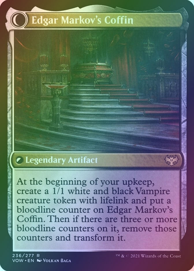 Edgar, Charmed Groom // Edgar Markov's Coffin (VOW) (236) / Foil — cara 2 de 2