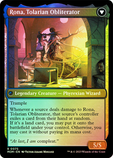 Rona, Herald of Invasion // Rona, Tolarian Obliterator (mom) / Foil — cara 2 de 2