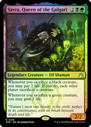 Savra, Queen of the Golgari (rvr) (218) / Foil