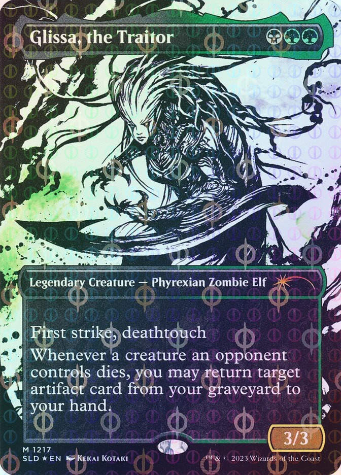 Glissa, the Traitor (SLD) (1217) / Borderless / Step-and-Compleat Foil