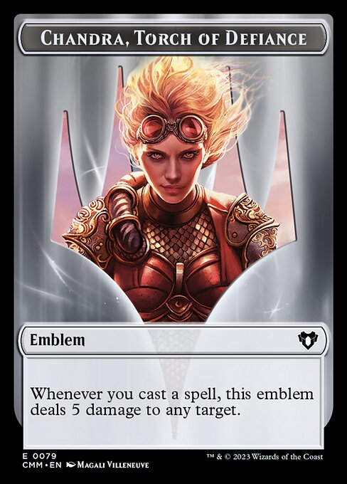 Chandra, Torch of Defiance Emblem (tcmm) // Wizard (tcmm) (Commander Deck)