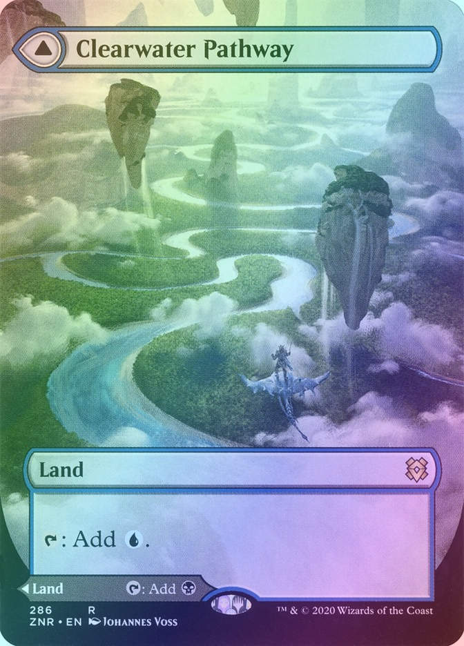 Clearwater Pathway // Murkwater Pathway (ZNR) (286) / Borderless / Foil