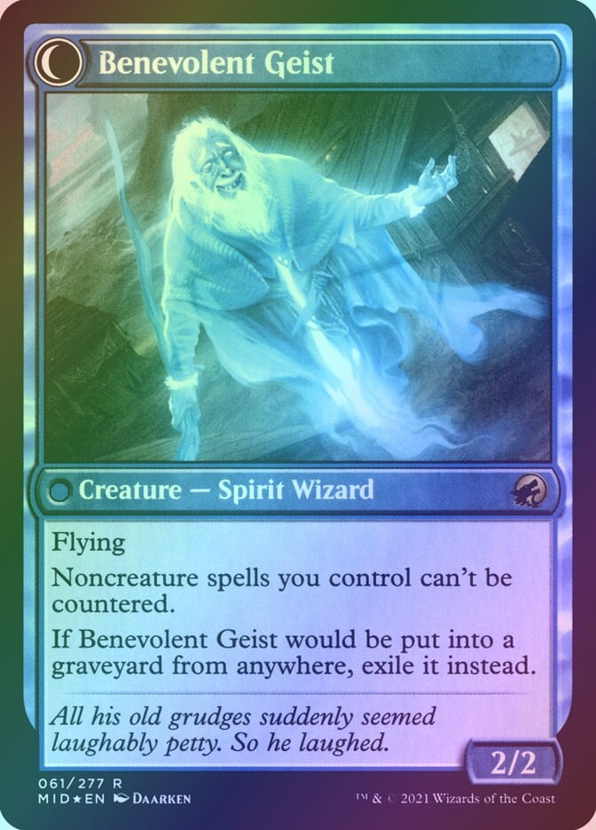 Malevolent Hermit // Benevolent Geist (PMID) (61s) / Foil — cara 2 de 2