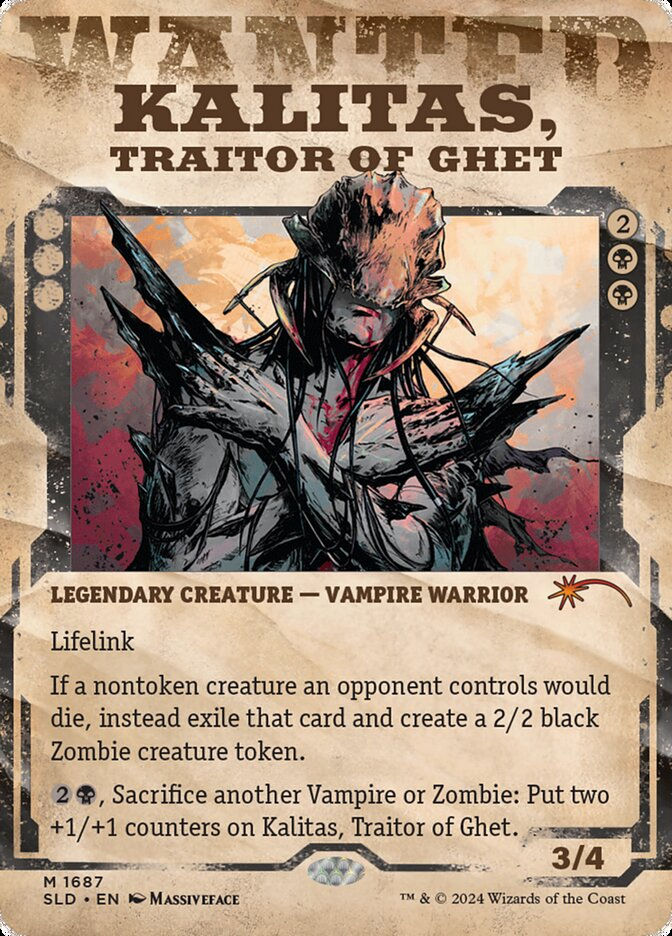 Kalitas, Traitor of Ghet (SLD) (1687) / Borderless / Showcase