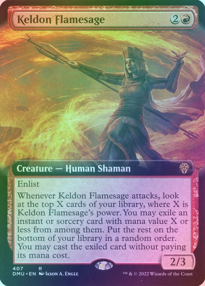 Keldon Flamesage (DMU) (407) / Extended Art / Foil