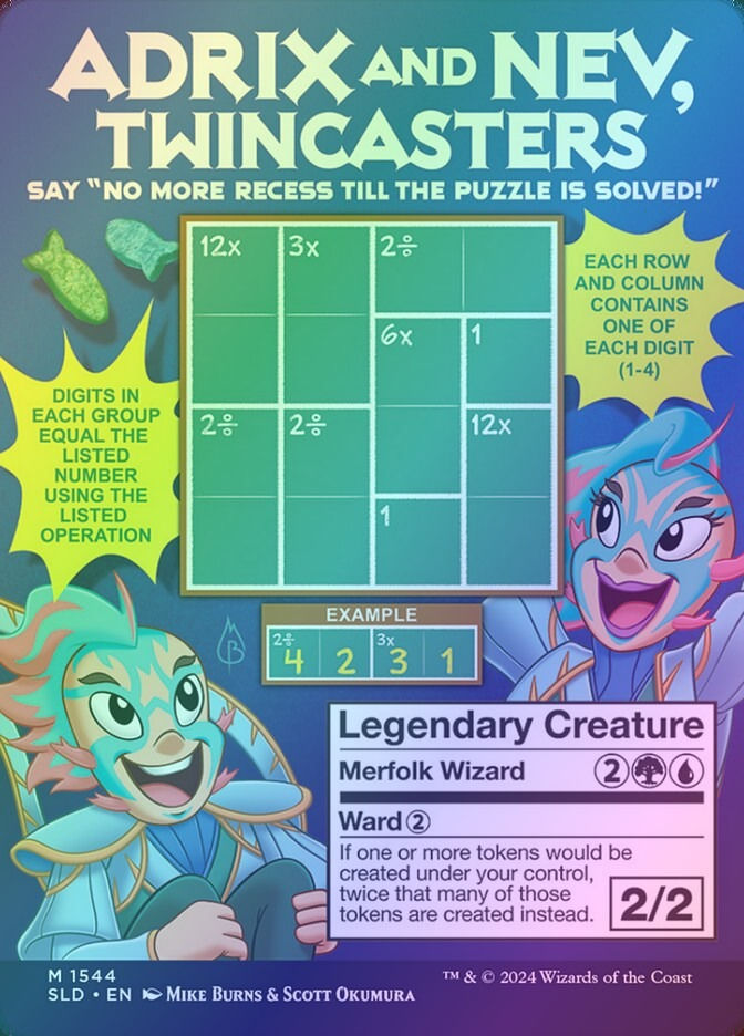 Adrix and Nev, Twincasters (SLD) (1544) / Borderless / Foil — cara 2 de 2